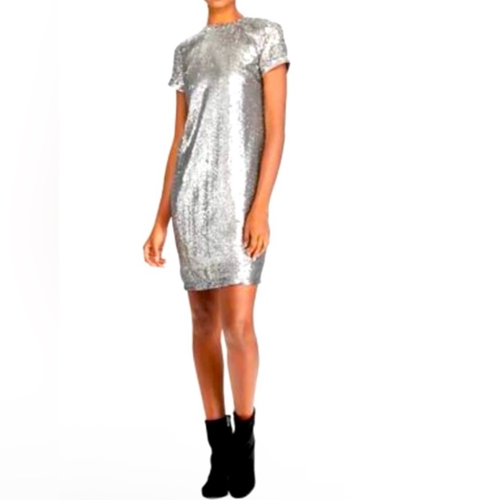 Ralph Lauren Silver Sequin Mini Dress